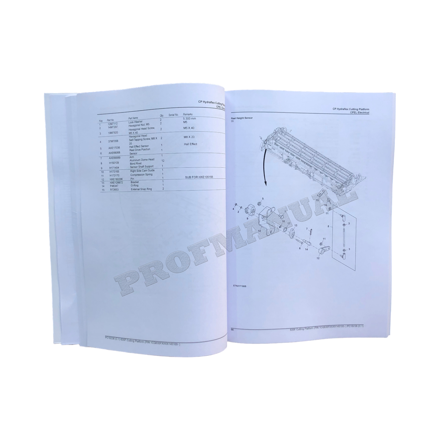 John Deere 635F Cutting Platform Parts Catalog Manual