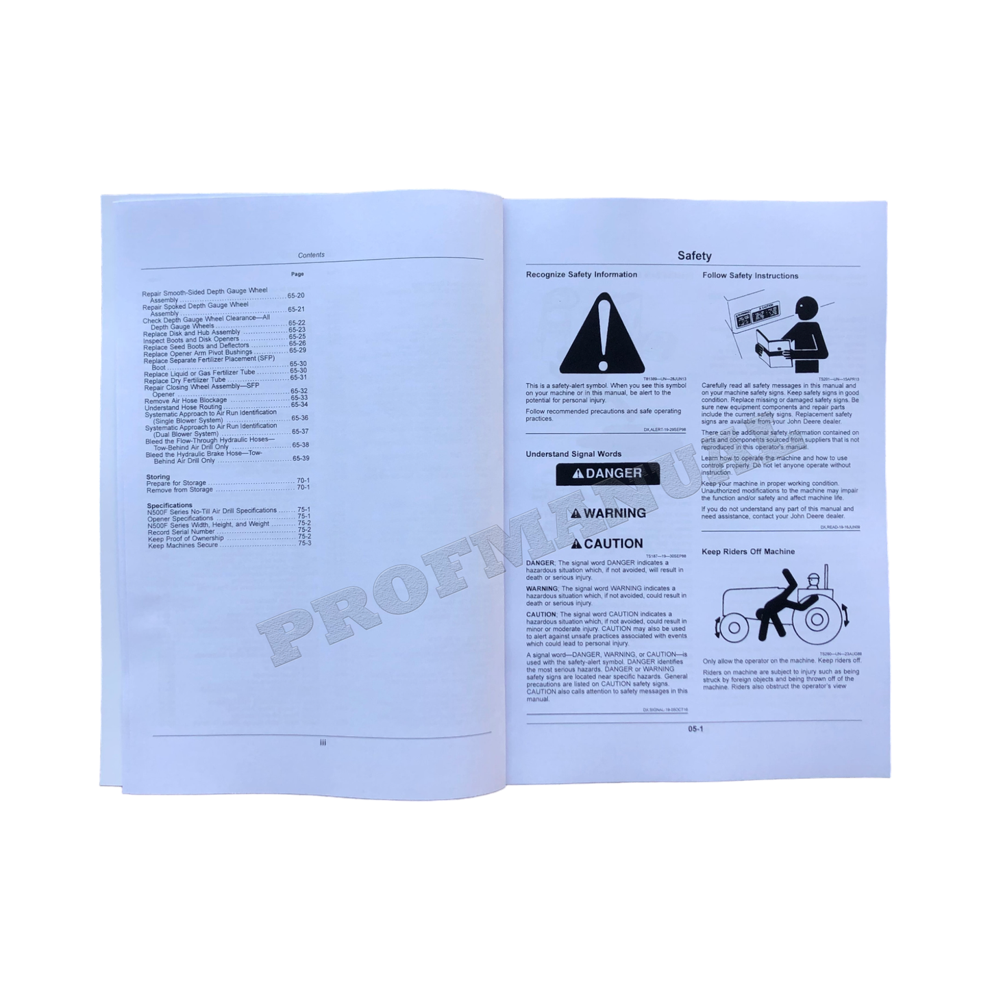 JOHN DEERE N530F N540F N543F DRUCKLUFTBOHRER-BETRIEBSHANDBUCH Nr. 2