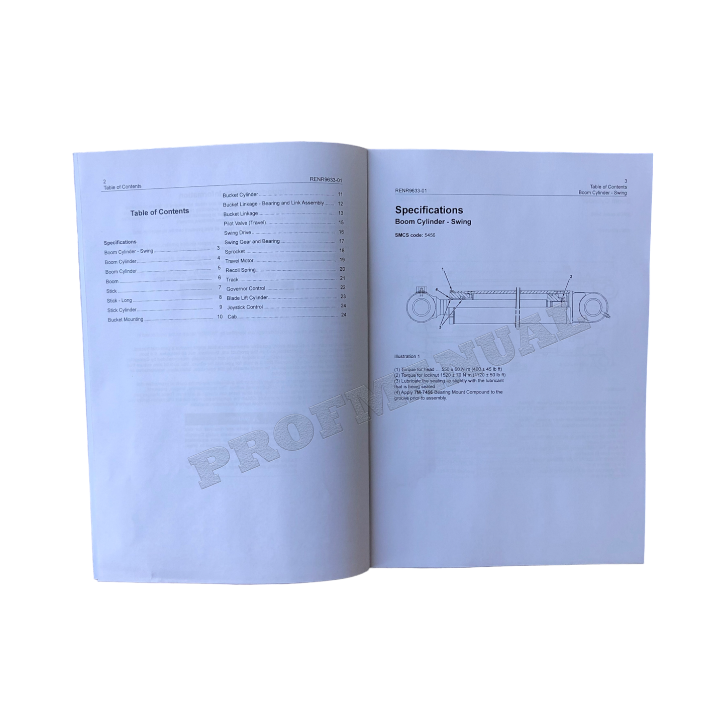 Caterpillar 304C 305C Excavator Service Manual Specifications