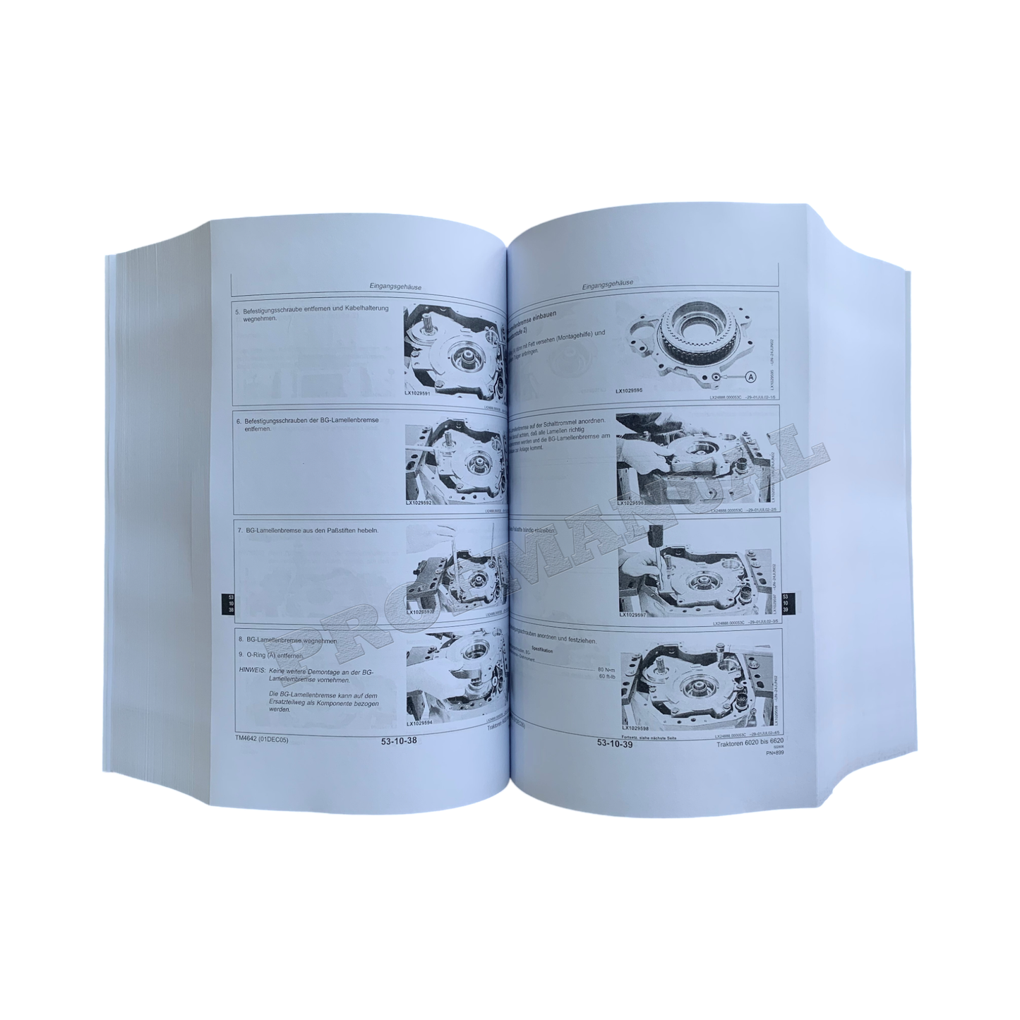 JOHN DEERE 6020 6120 6220 6320 6420 6420S 6520 TRAKTOR REPARATURHANDBUCH