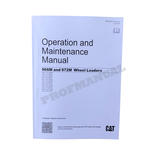 Caterpillar 966M 972M Wheel Loader Operators Maintenance Manual SEBU9053