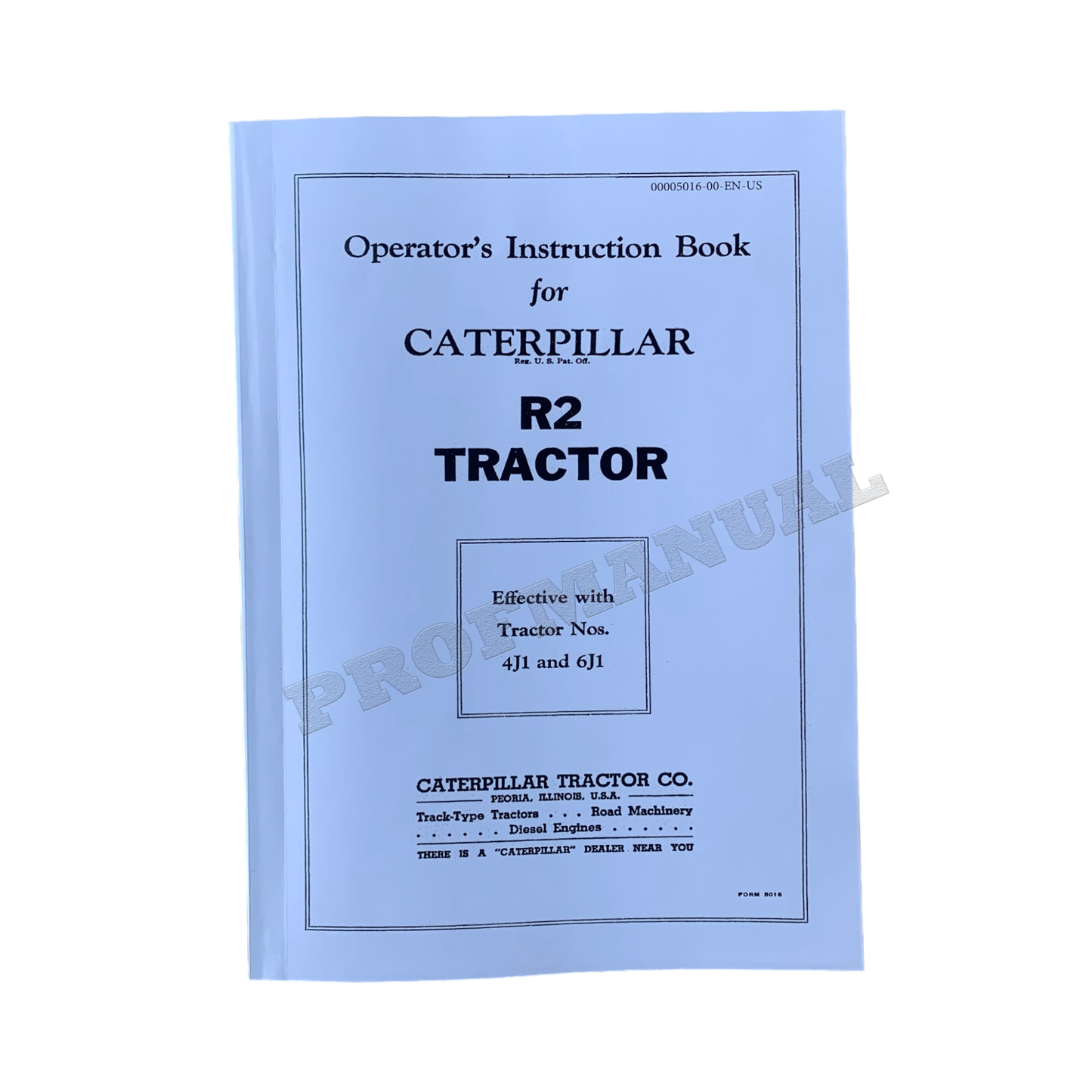 Caterpillar R2 Tractor Operators Maintenance Manual 4J1-Up 6J1-Up