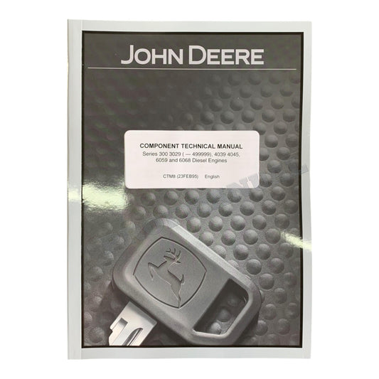 John Deere Series 300 3029 4039 4045 6059 6068 Engine REPAIR SERVICE MANUAL CTM8