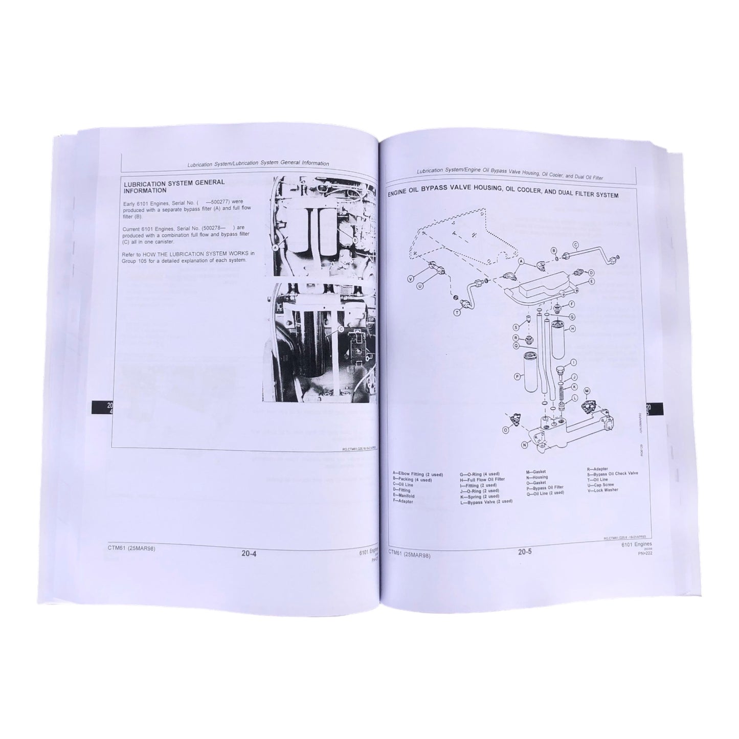 John Deere 6101 6610 6810 6910 8570 6710 8770 Engine REPAIR SERVICE MANUAL CTM61