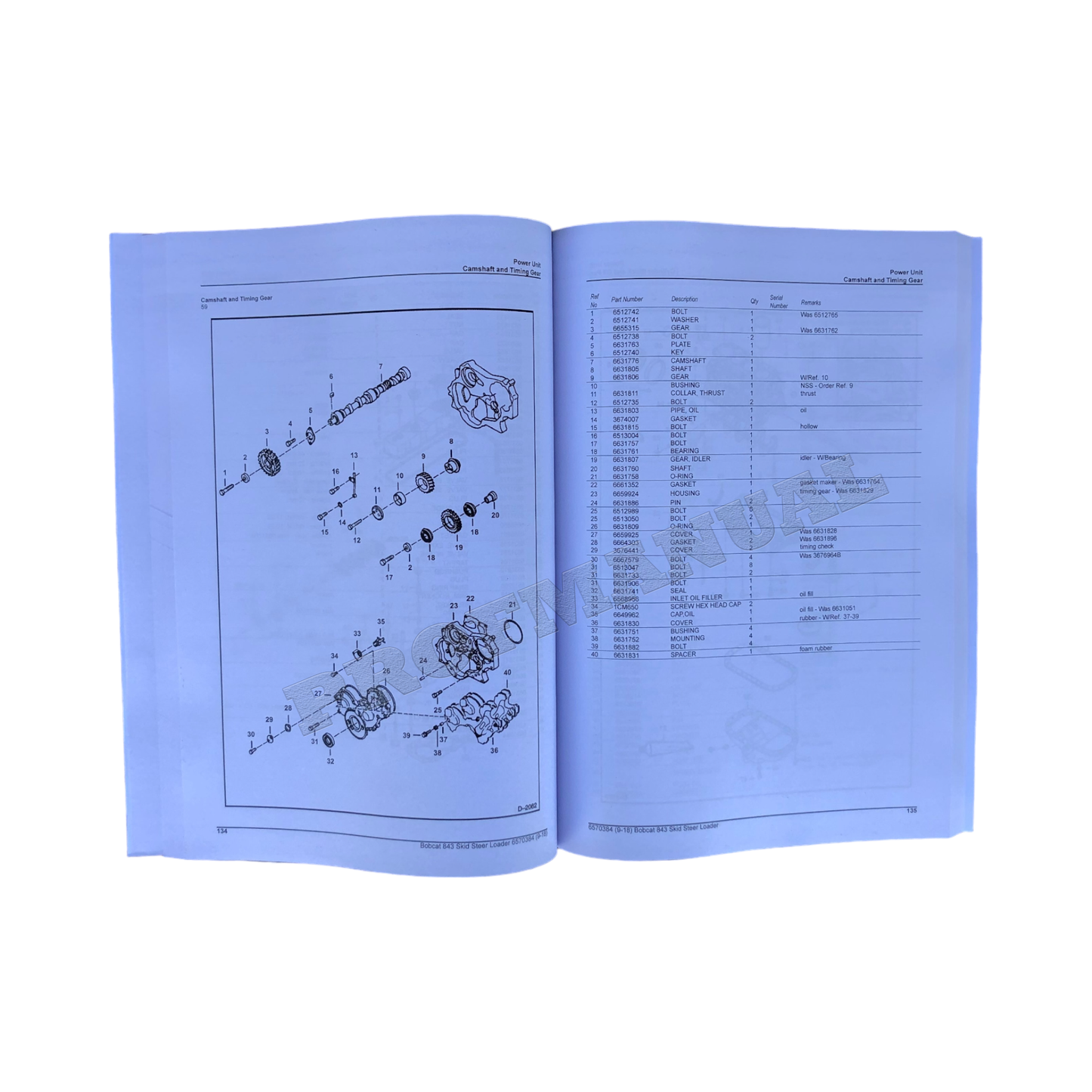 Bobcat 843 Kompaktlader Ersatzteilkatalog Handbuch 503724001-