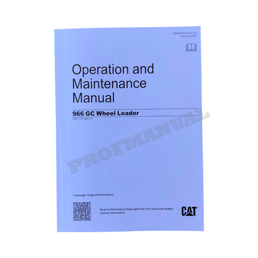 Caterpillar 966 GC Medium Wheel Loader Operators Maintenance Manual