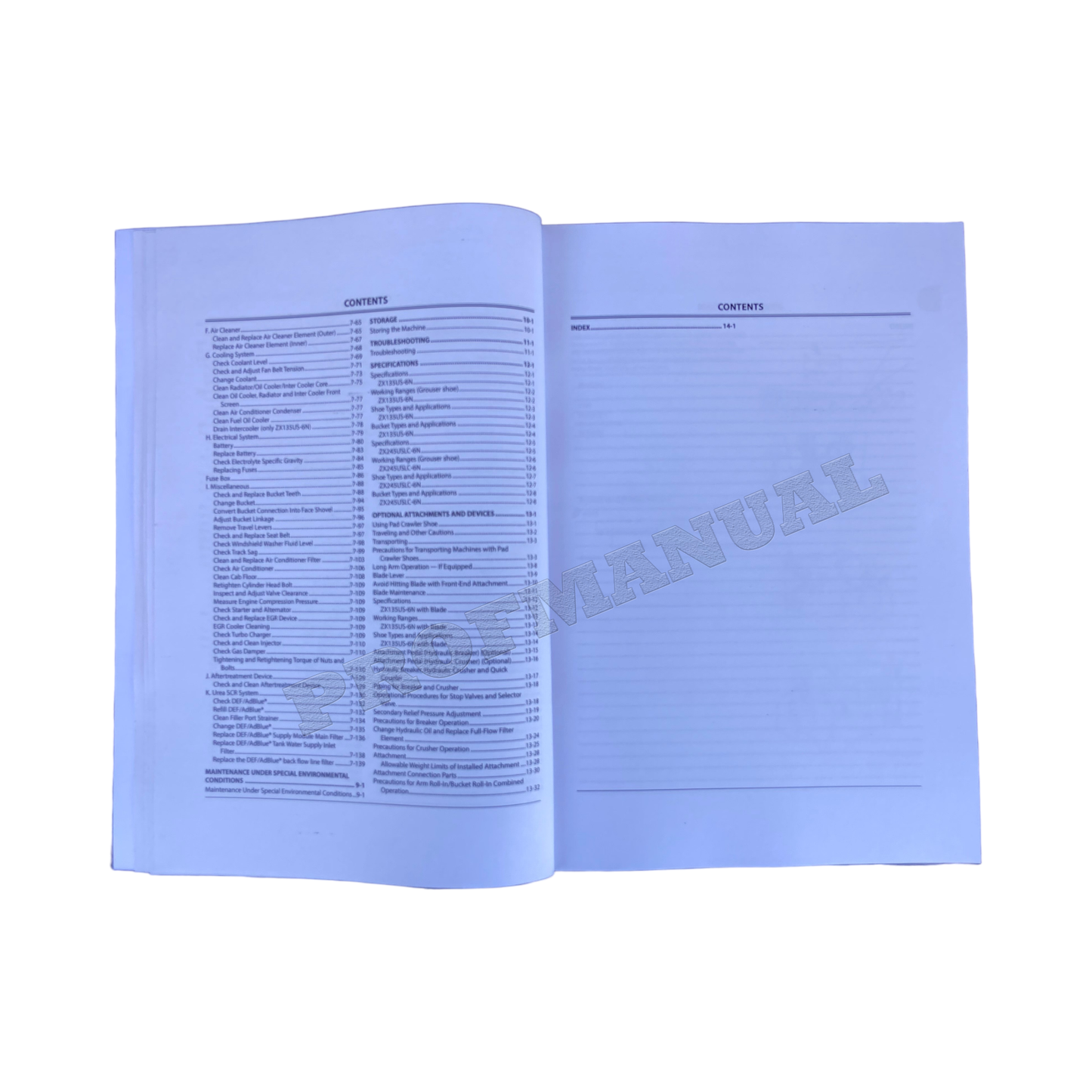 HITACHI ZAXIS ZX 135US-6N 245USLC-6N EXCAVATOR OPERATORS MANUAL