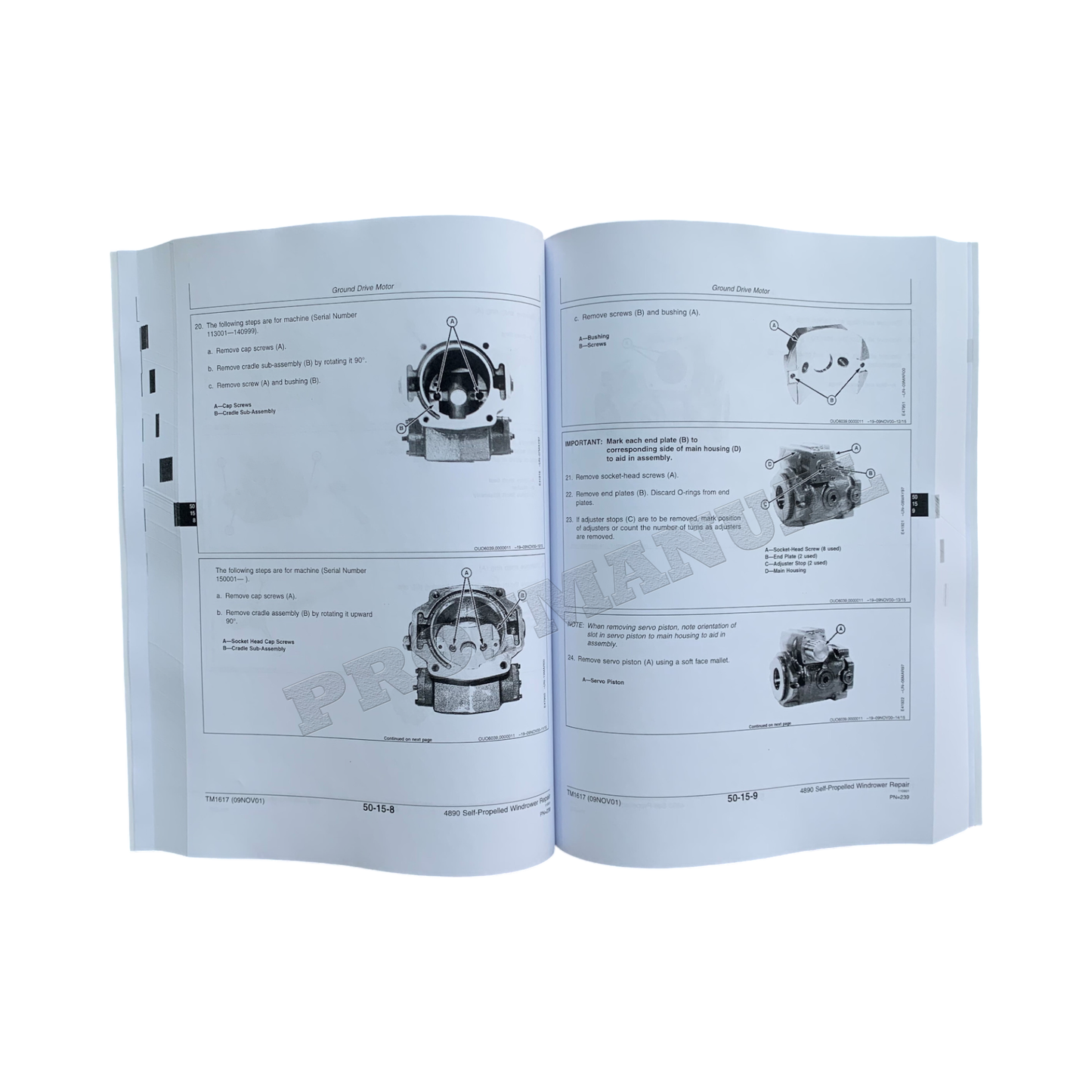 JOHN DEERE 4890 WINDROWER REPARATUR-SERVICEHANDBUCH