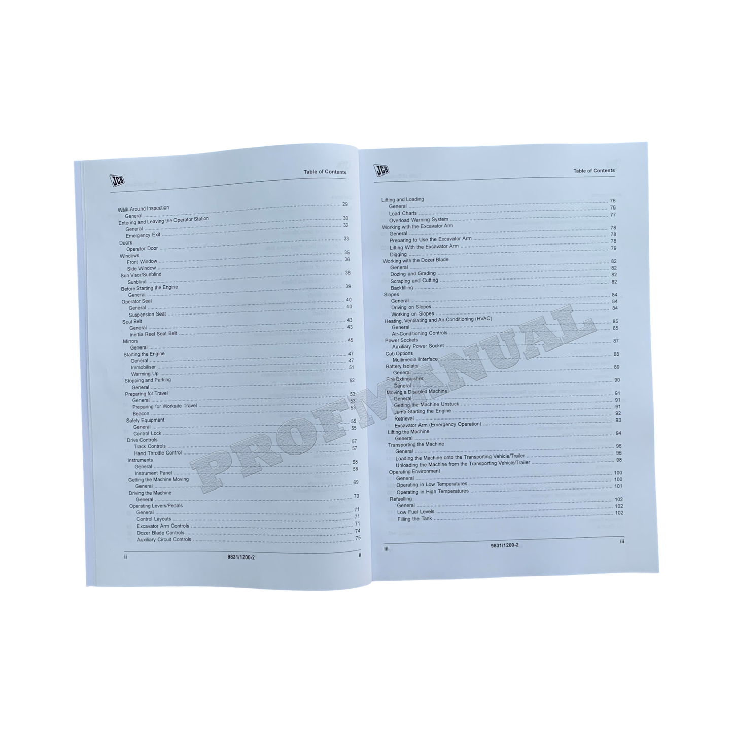 JCB 48Z-1 51R-1 COMPACT Excavator Operators Manual