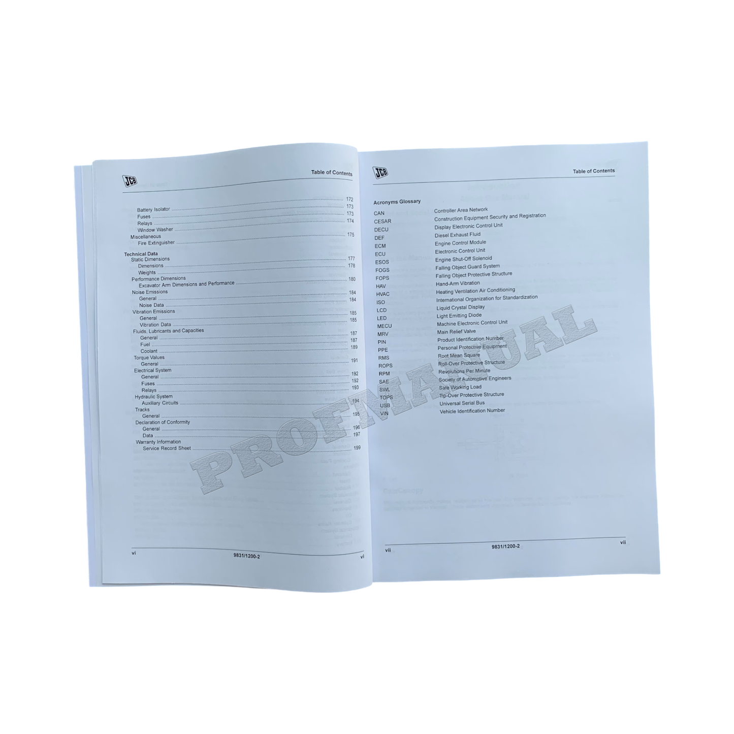 JCB 48Z-1 51R-1 COMPACT Excavator Operators Manual