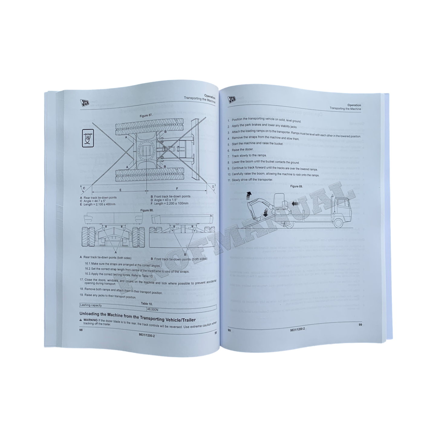 JCB 48Z-1 51R-1 COMPACT Excavator Operators Manual