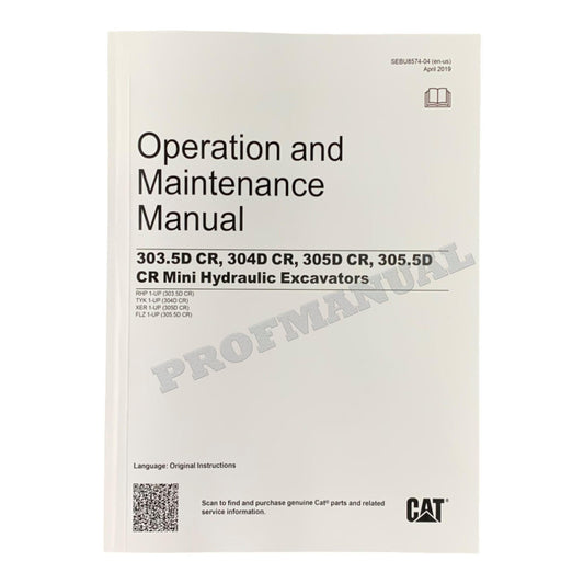 Caterpillar 303.5D CR 304D CR Mini Hydraulic Excavator Operators Manual