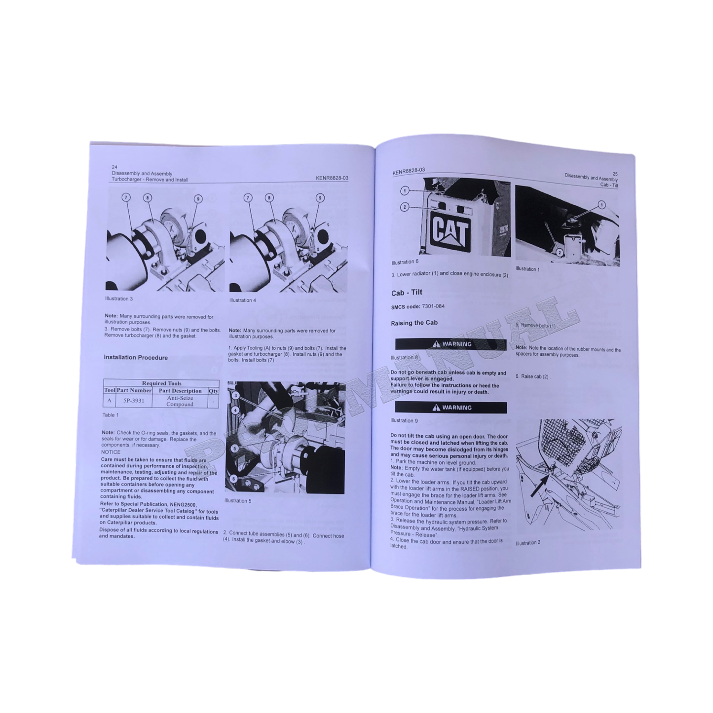 Caterpillar 279C 289C 289C2 Loader Engine Suppl Service Manual Disassem Assem