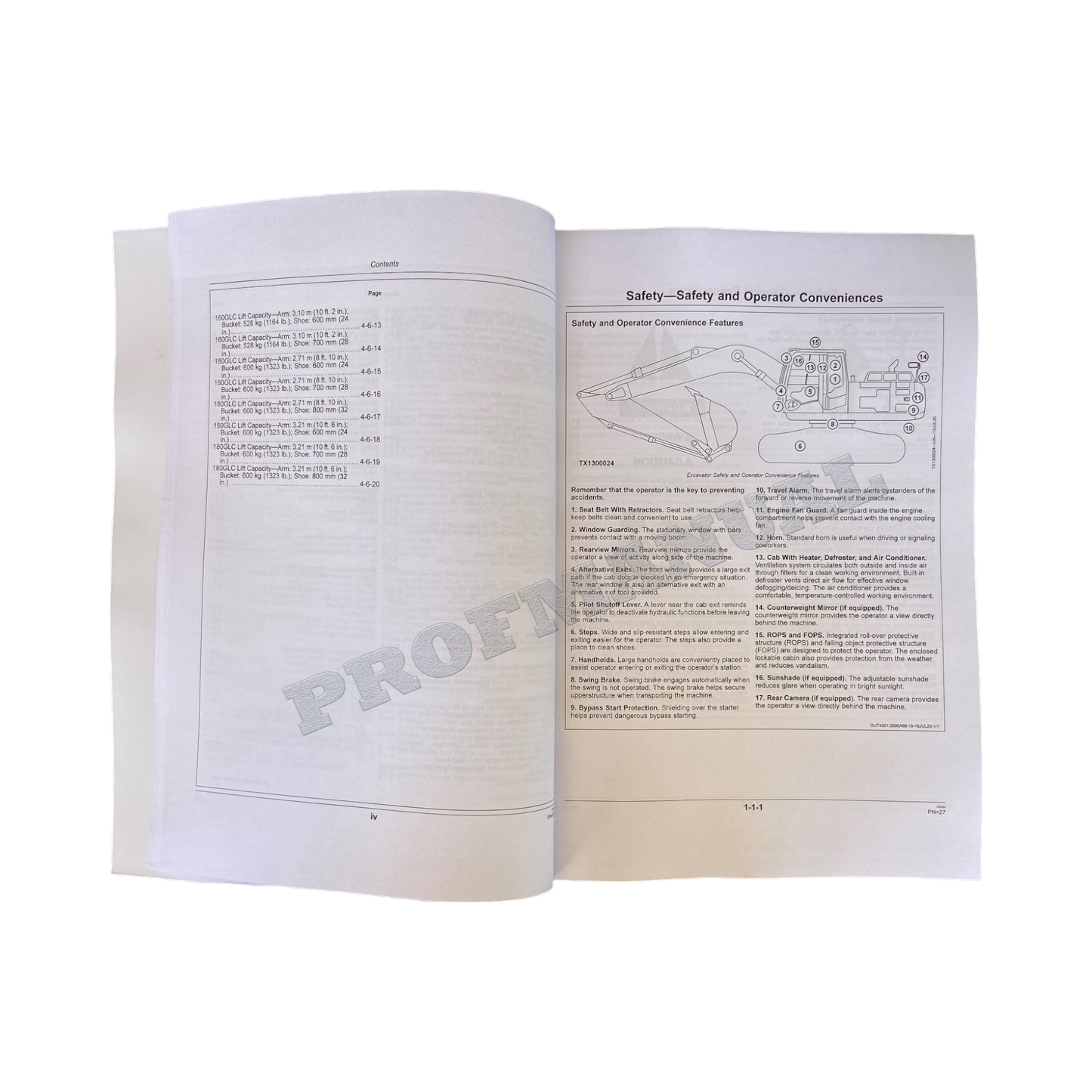 JONH DEERE 160GLC 180GLC EXCAVATOR OPERATORS MANUAL + !BONUS!