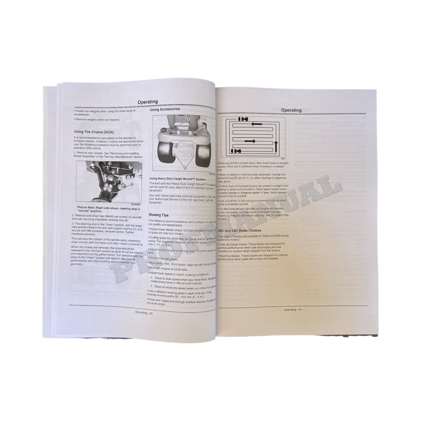 JOHN DEERE X500 X530 X534 TRACTOR OPERATORS MANUAL070001-080000+ !BONUS!