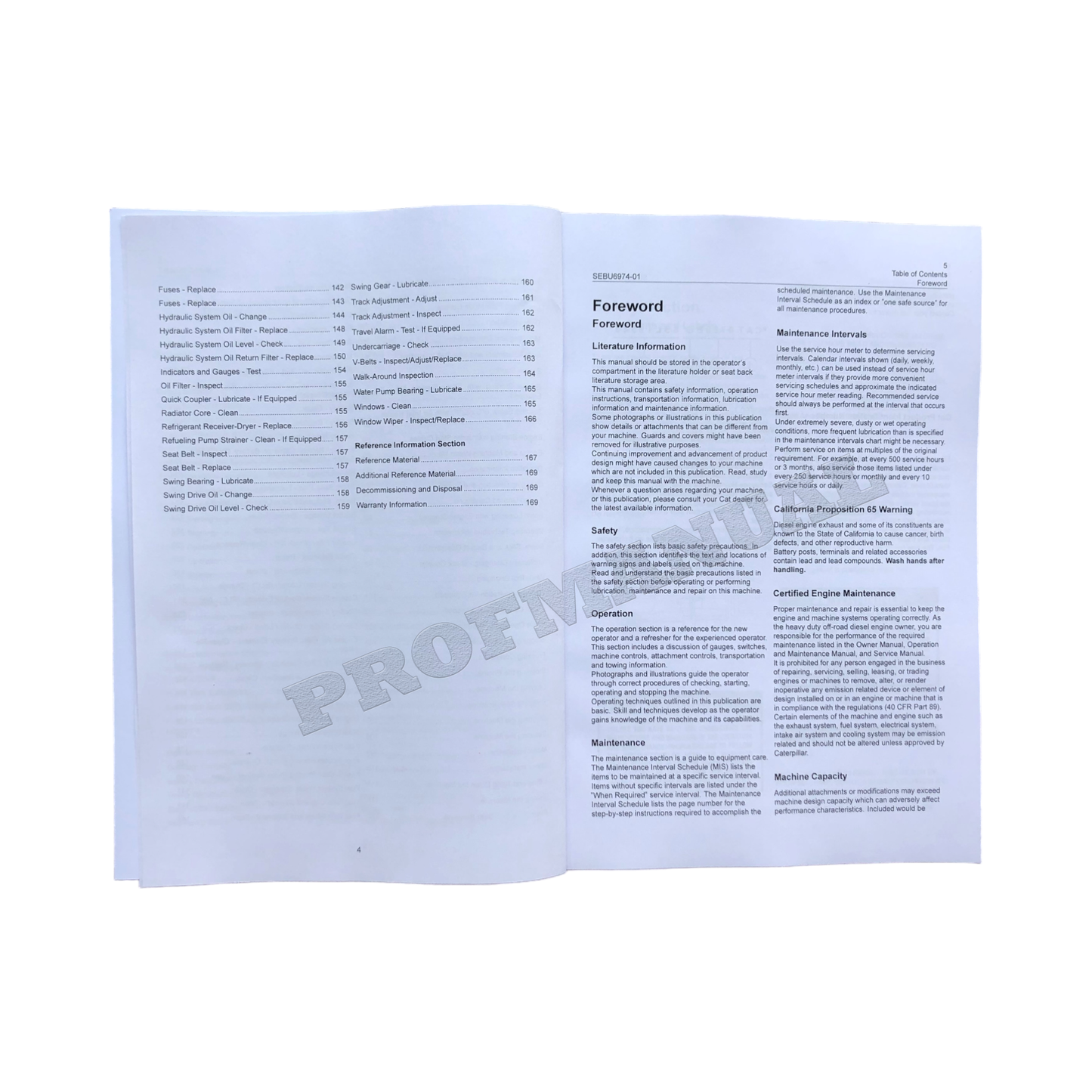 Caterpillar 311B 312B 312B L Excavator Operators Maintenance Manual