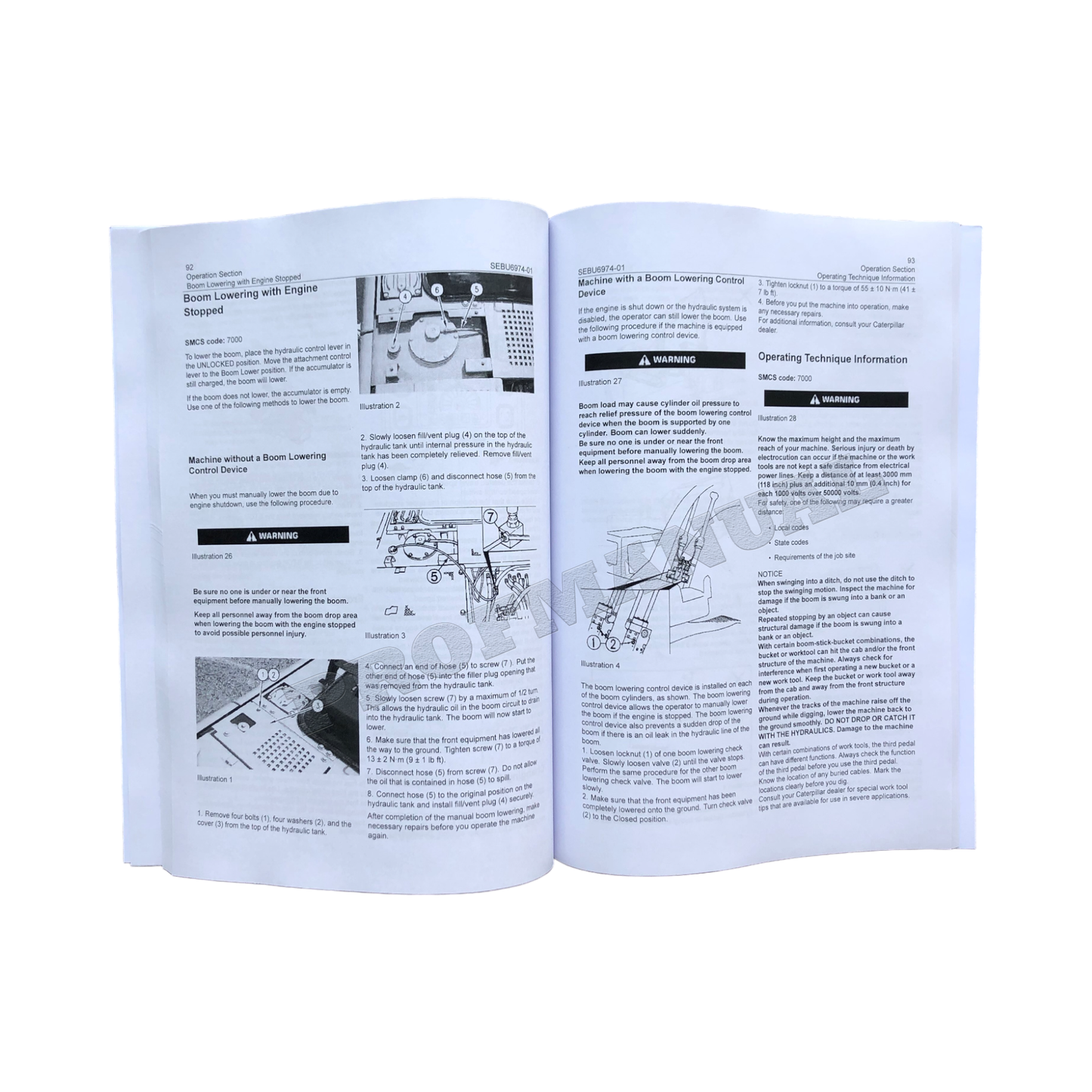 Caterpillar 311B 312B 312B L Excavator Operators Maintenance Manual