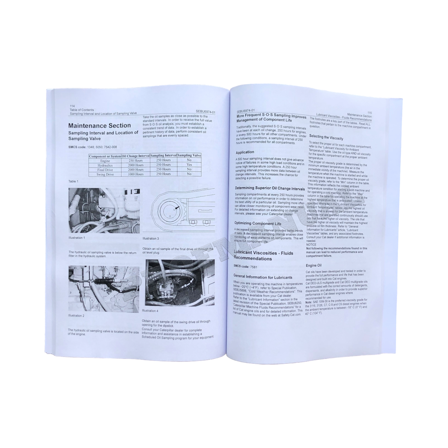 Caterpillar 311B 312B 312B L Excavator Operators Maintenance Manual