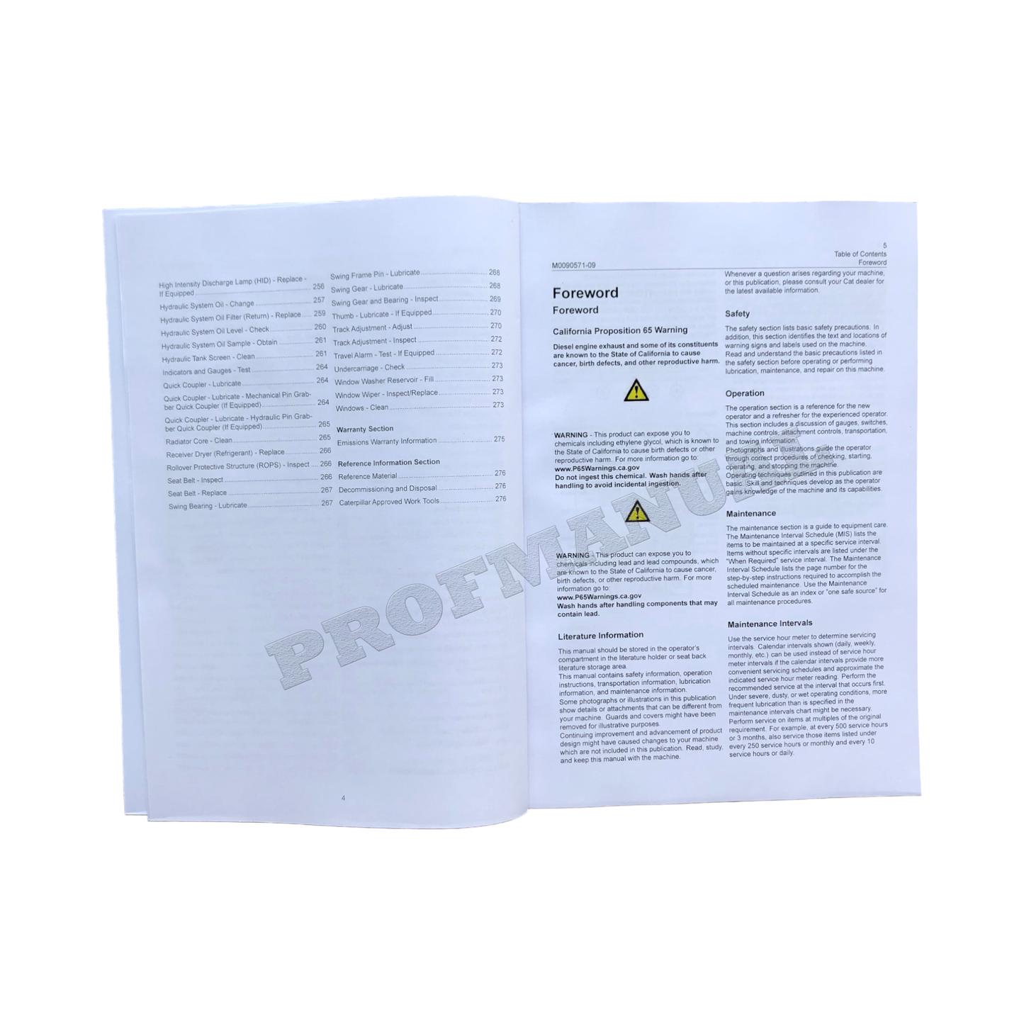 Manuel d'utilisation de la mini-pelle hydraulique Caterpillar 307 308 CR 309 CR 310