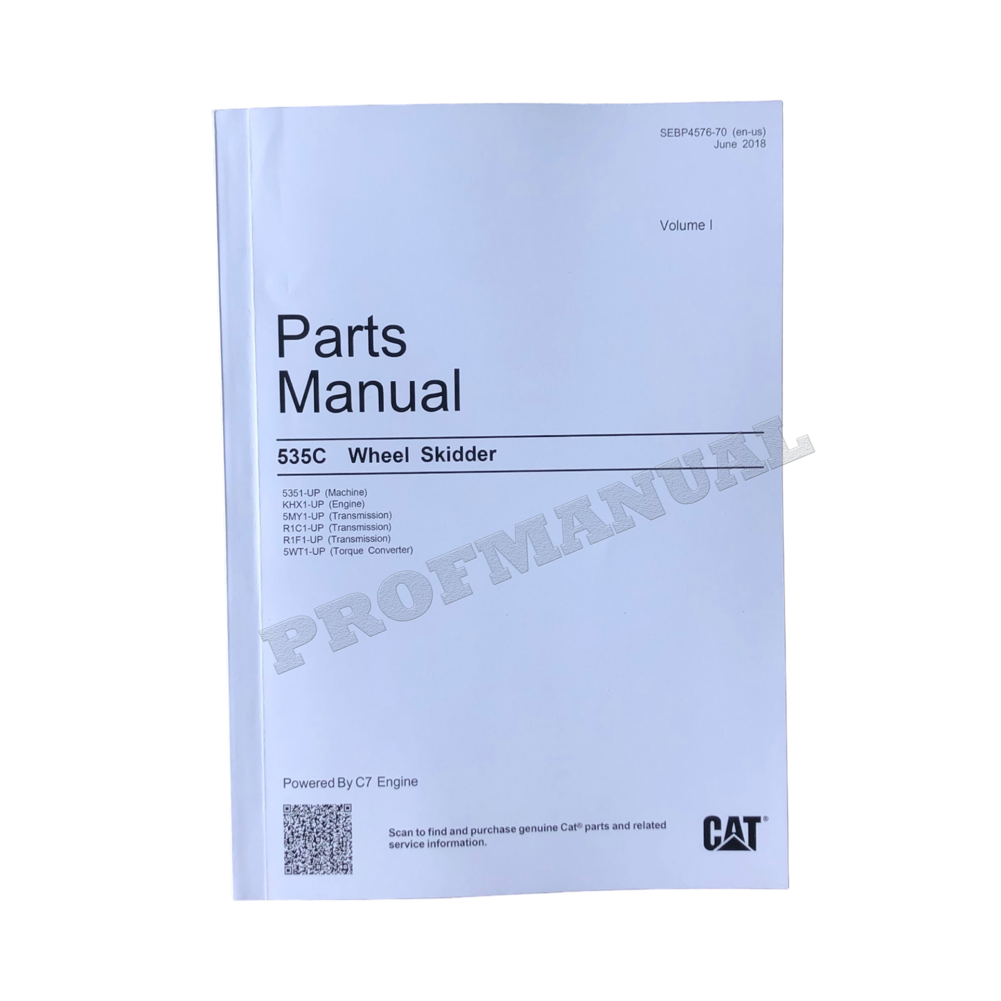 Caterpillar Cat 535C Wheel Skiddder Parts Catalog Manual