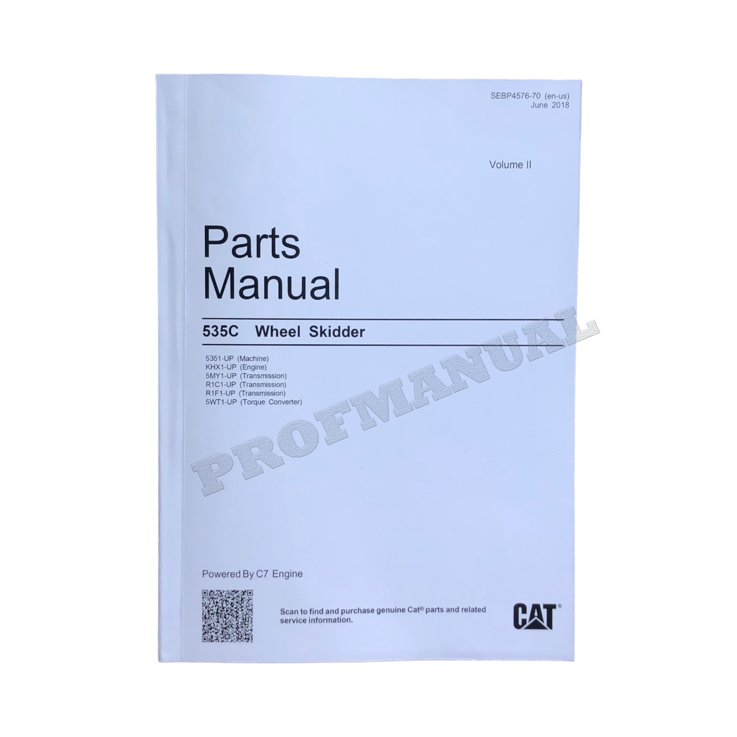 Caterpillar Cat 535C Wheel Skiddder Parts Catalog Manual