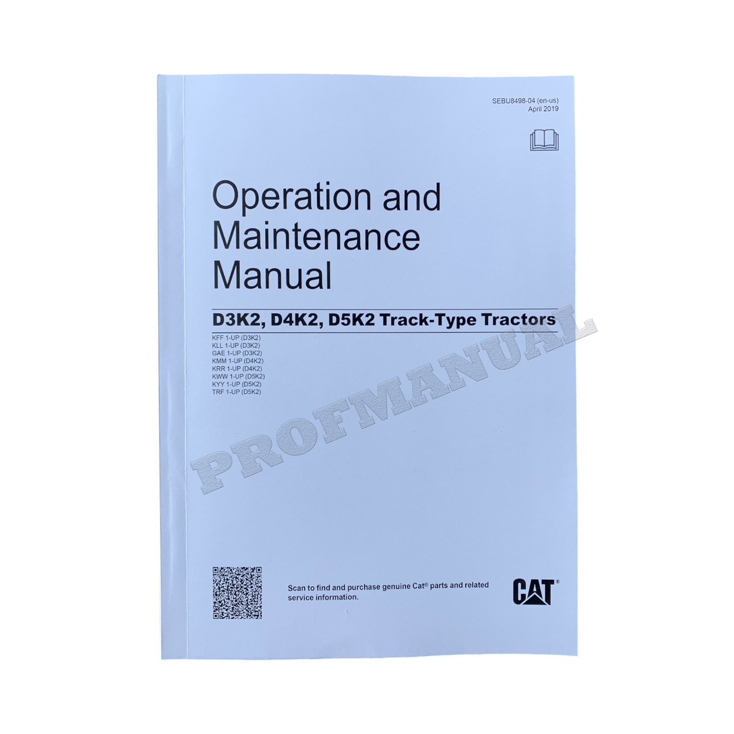 Caterpillar D3K2 D4K2 D5K2 Track Tractor Operators Maintenance Manual SEBU8498