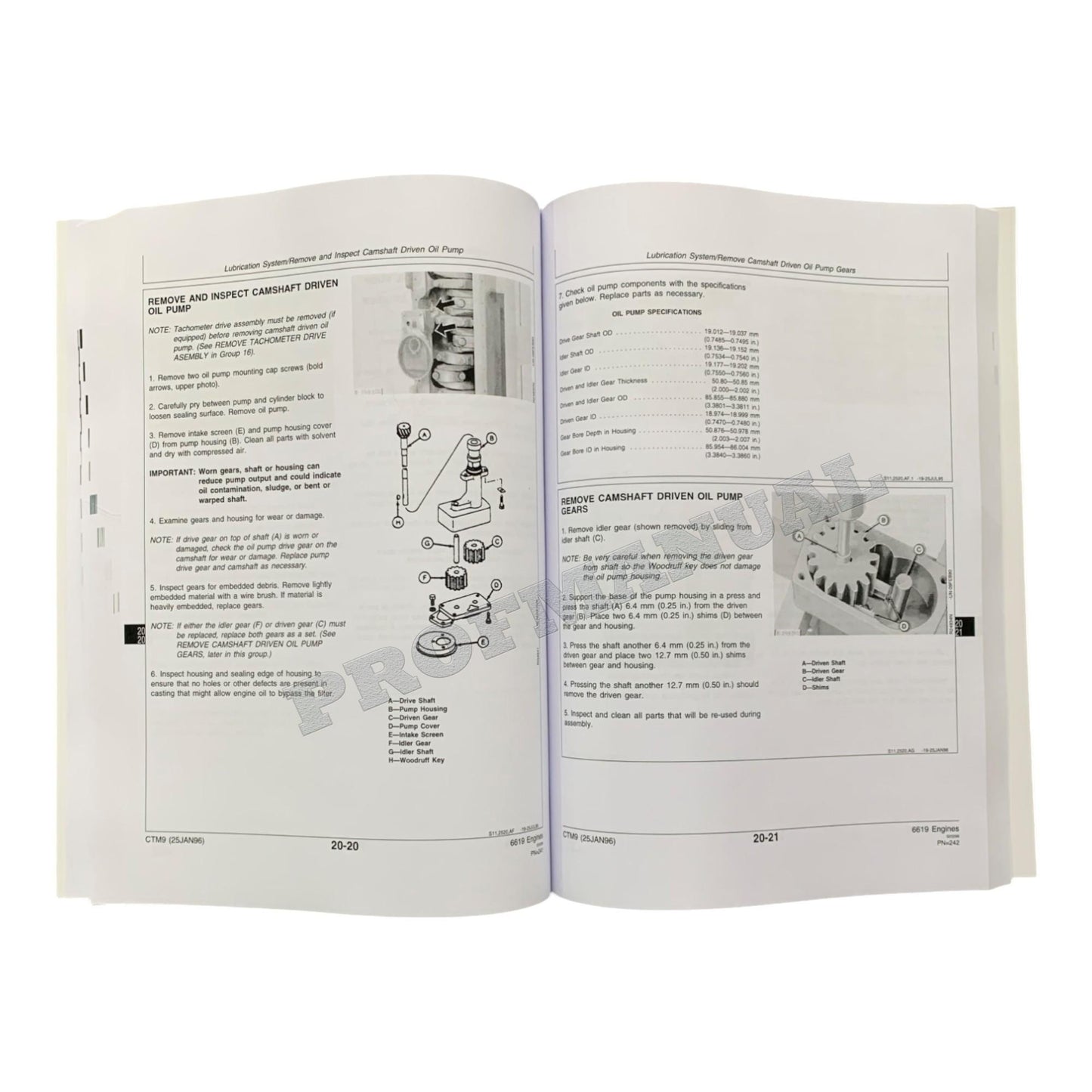 John Deere 5730 8450 8650 8440 Series 500 6619 Engine REPAIR SERVICE MANUAL CTM9