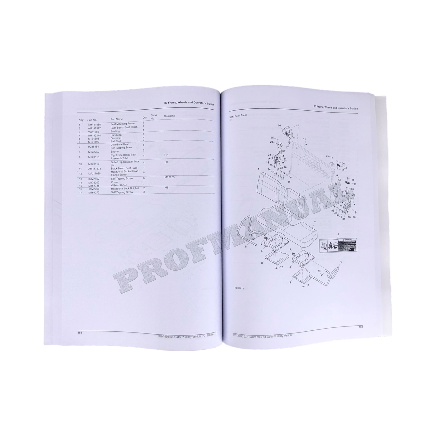 MANUEL DU CATALOGUE DES PIÈCES DÉTACHÉES DU VÉHICULE UTILITAIRE JOHN DEERE XUV 590I S4 GATOR