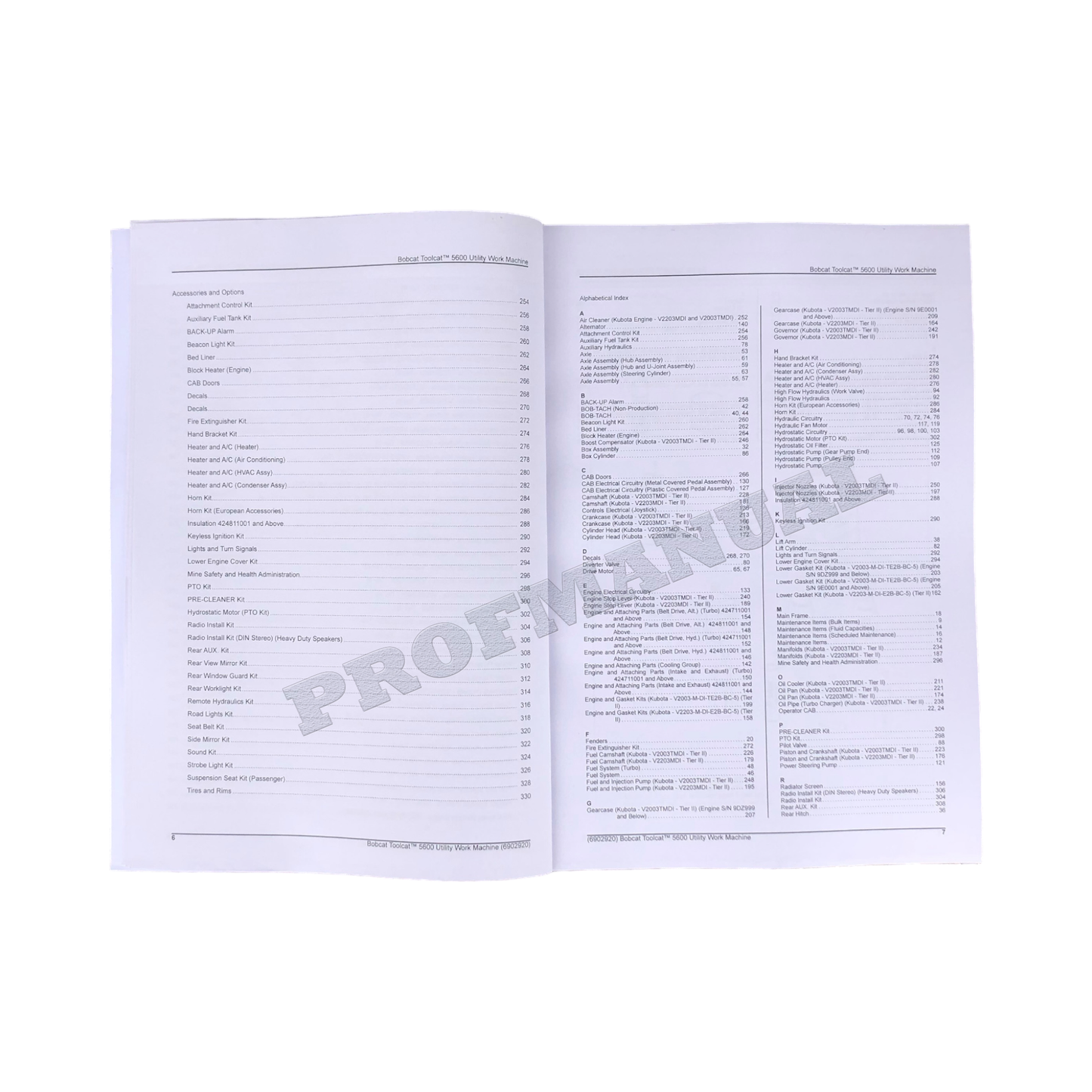 Bobcat 5600 Toolcat Arbeitsmaschine Teilekatalog Handbuch 424711001- 424811001-