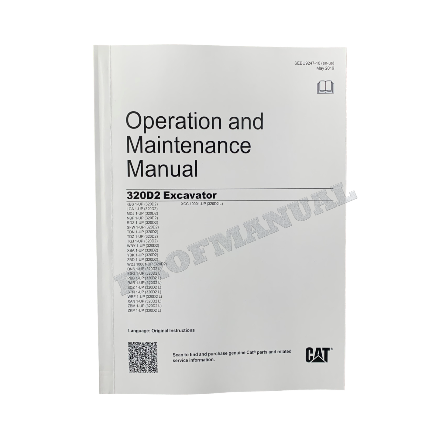 Caterpillar 320D2 Excavator Operators Maintenance Manual