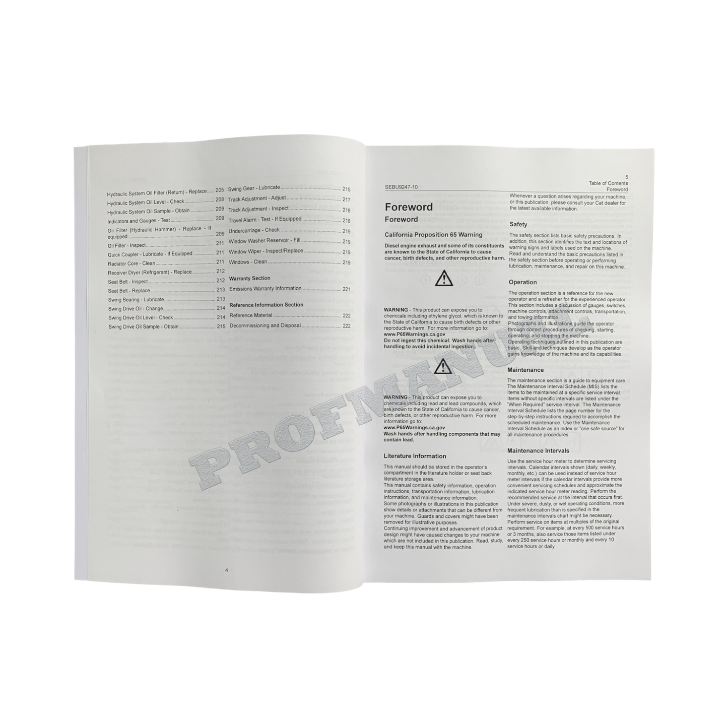 Wartungshandbuch für Baggerbetreiber Caterpillar 320D2