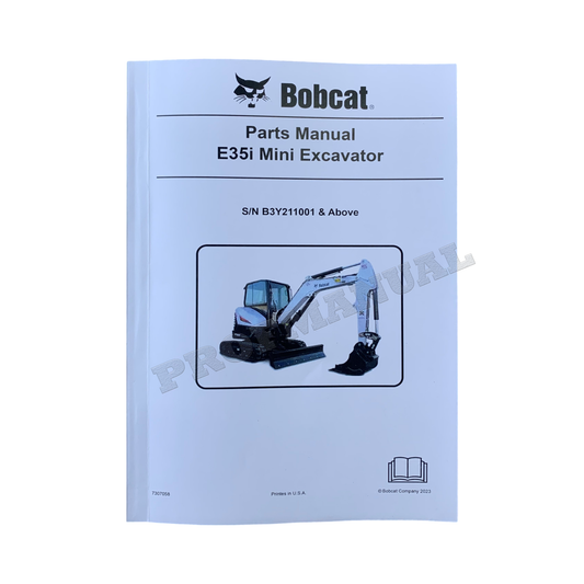 Manuel du catalogue des pièces détachées pour excavatrice Bobcat E35i B3Y211001-