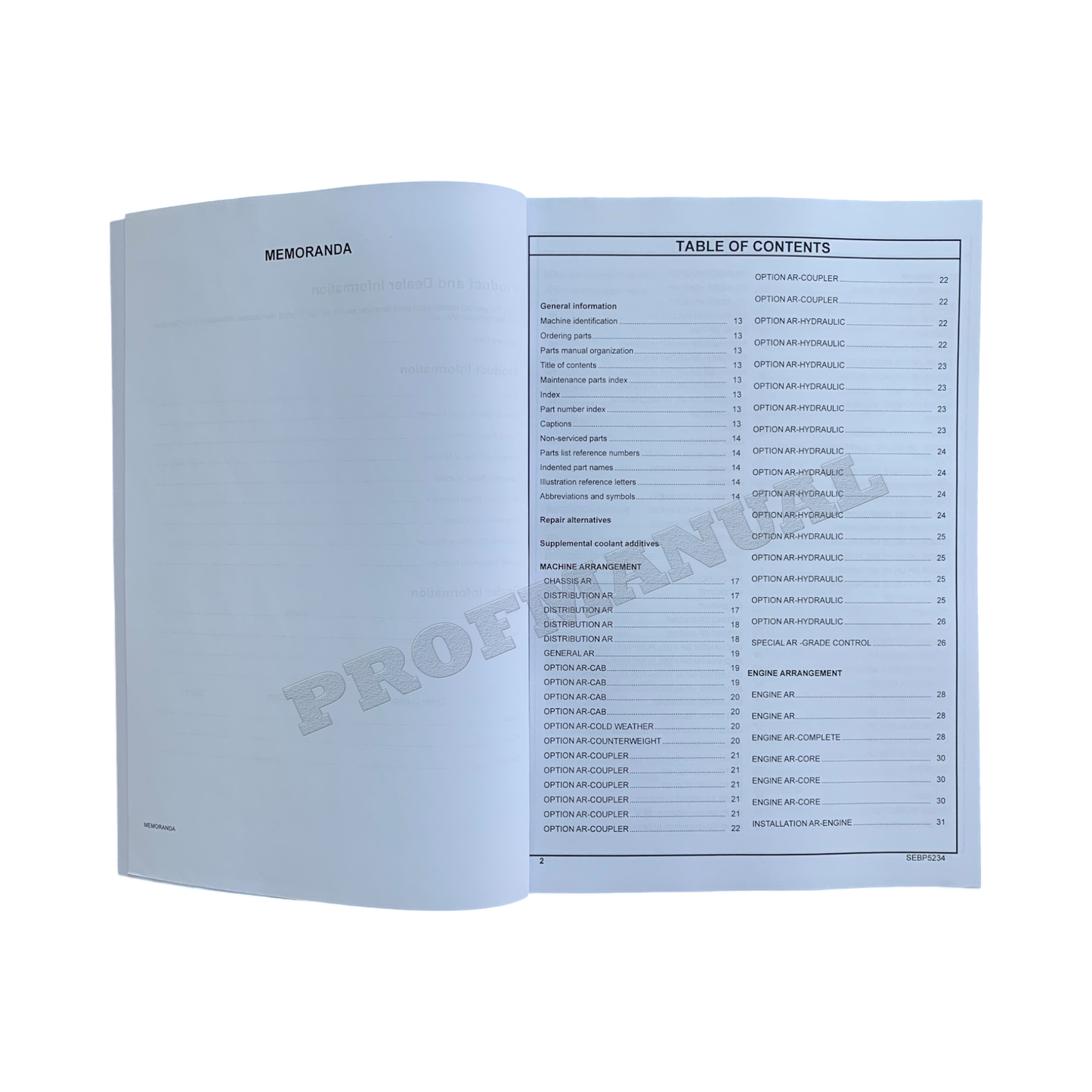 Caterpillar Cat 390D L Excavator Parts Catalog Manual WBT1-Up TXH1-Up RHX8224-Up