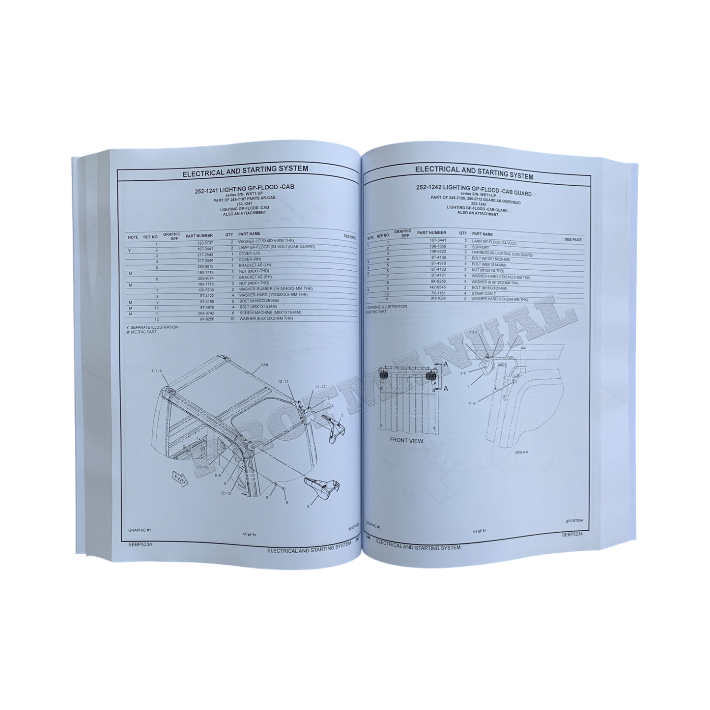 Caterpillar Cat 390D L Bagger Teilekatalog Handbuch WBT1-Up TXH1-Up RHX8224-Up