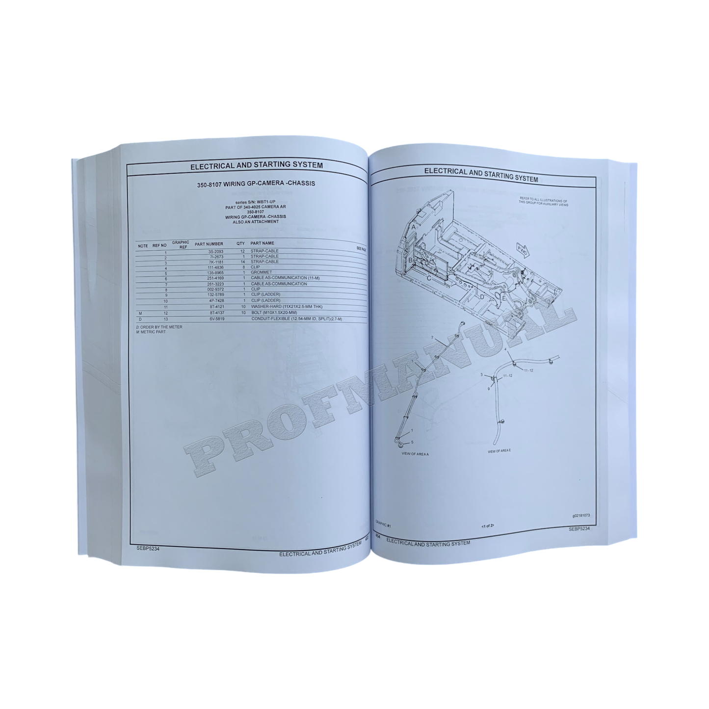 Caterpillar Cat 390D L Excavator Parts Catalog Manual WBT1-Up TXH1-Up RHX8224-Up