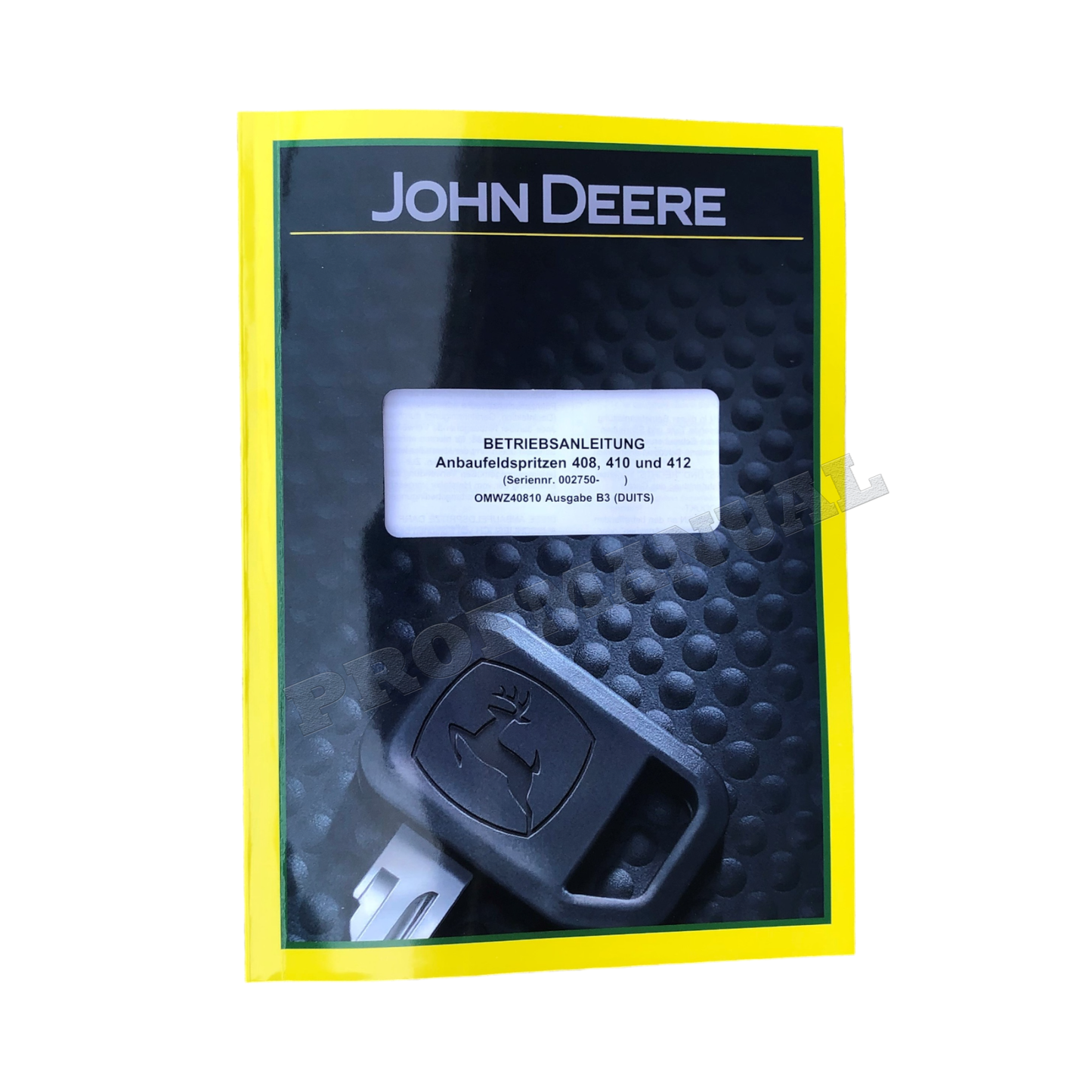 John Deere Aufbaufeldspritzen 408 410 412 manuel d'utilisation