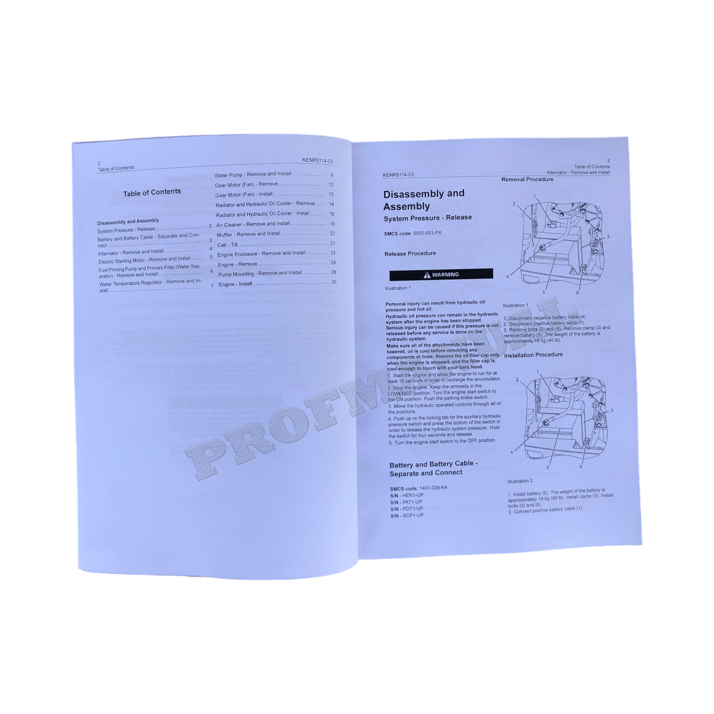 Caterpillar 3044C Motor-Wartungshandbuch, Demontage und Montage + Ergänzung