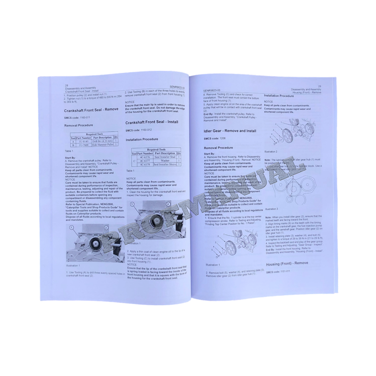 Caterpillar 3044C Motor-Wartungshandbuch, Demontage und Montage + Ergänzung