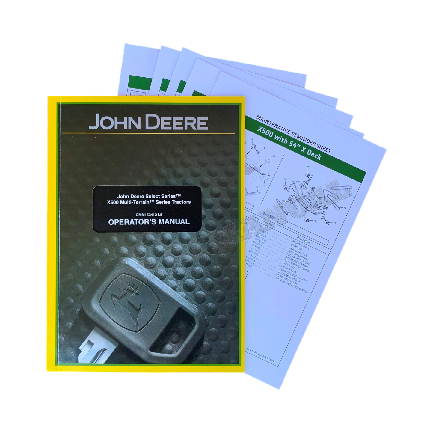 JOHN DEERE X520 X534 X540 X500 TRACTOR OPERATORS MANUAL + !BONUS!