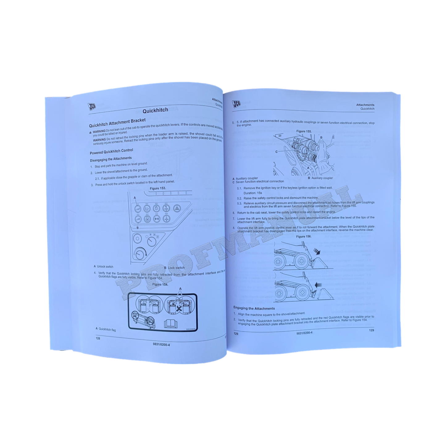 JCB 225 225T 260 260T 280 300 Skid Steer Loader Operators Manual