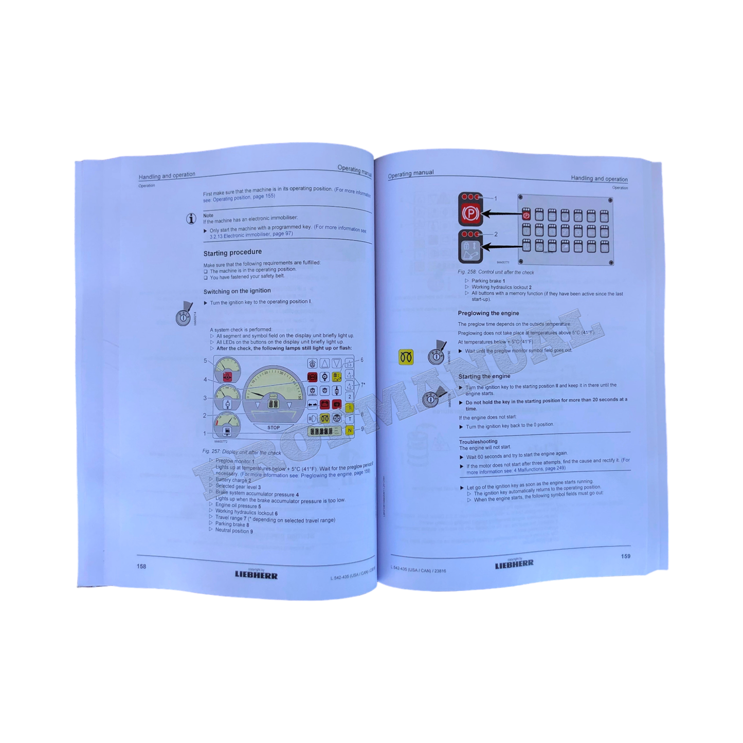 Manuel d'utilisation de la chargeuse sur pneus Liebherr L542-435 (USA CAN)