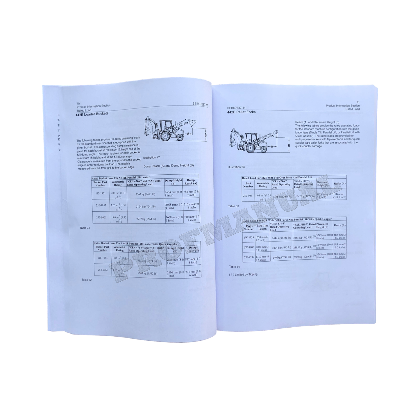 Bedienungsanleitung für Baggerlader Caterpillar 420E 430E 432E 434E 442E 444E