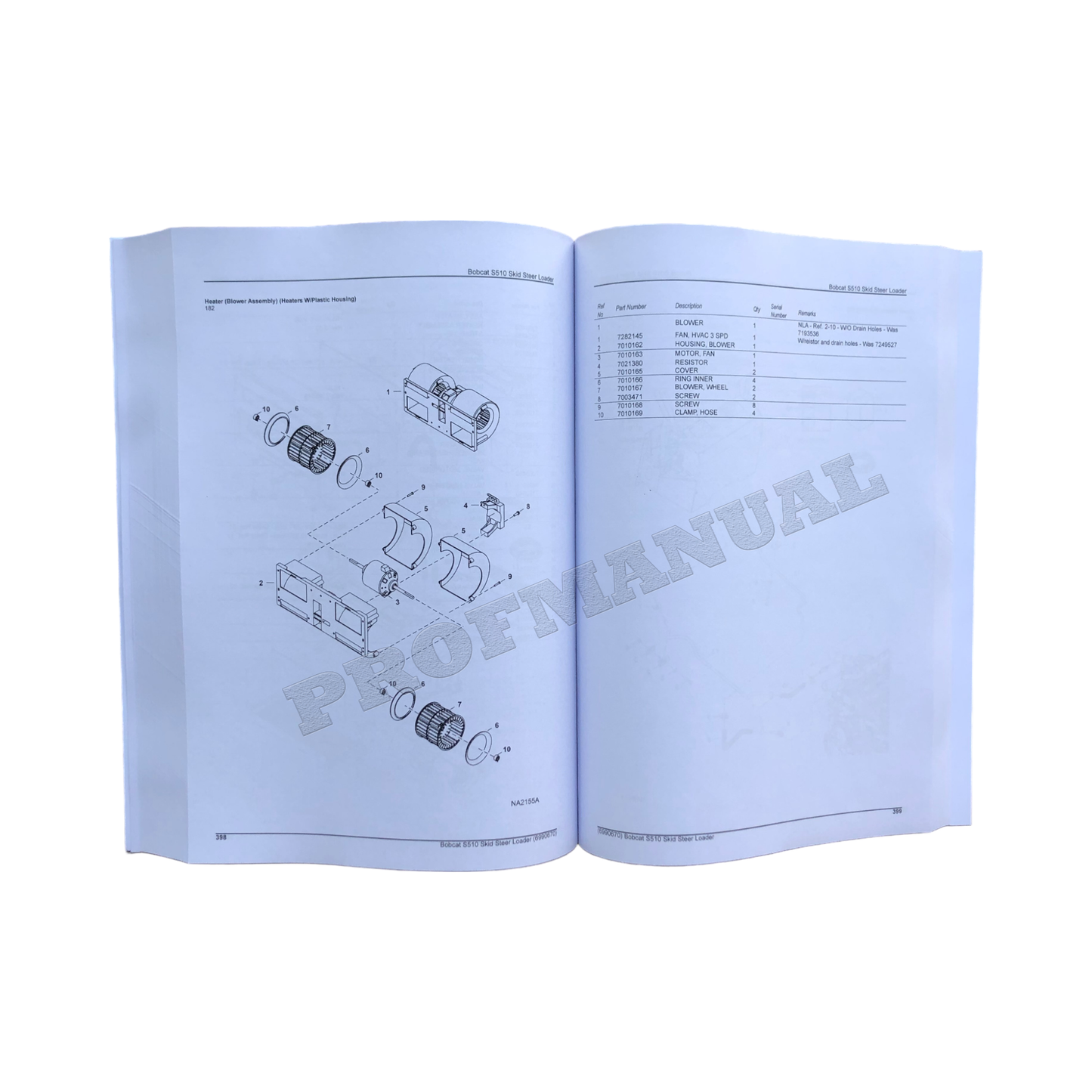 Bobcat S510 Kompaktlader Ersatzteilkatalog Handbuch ALNW11001-