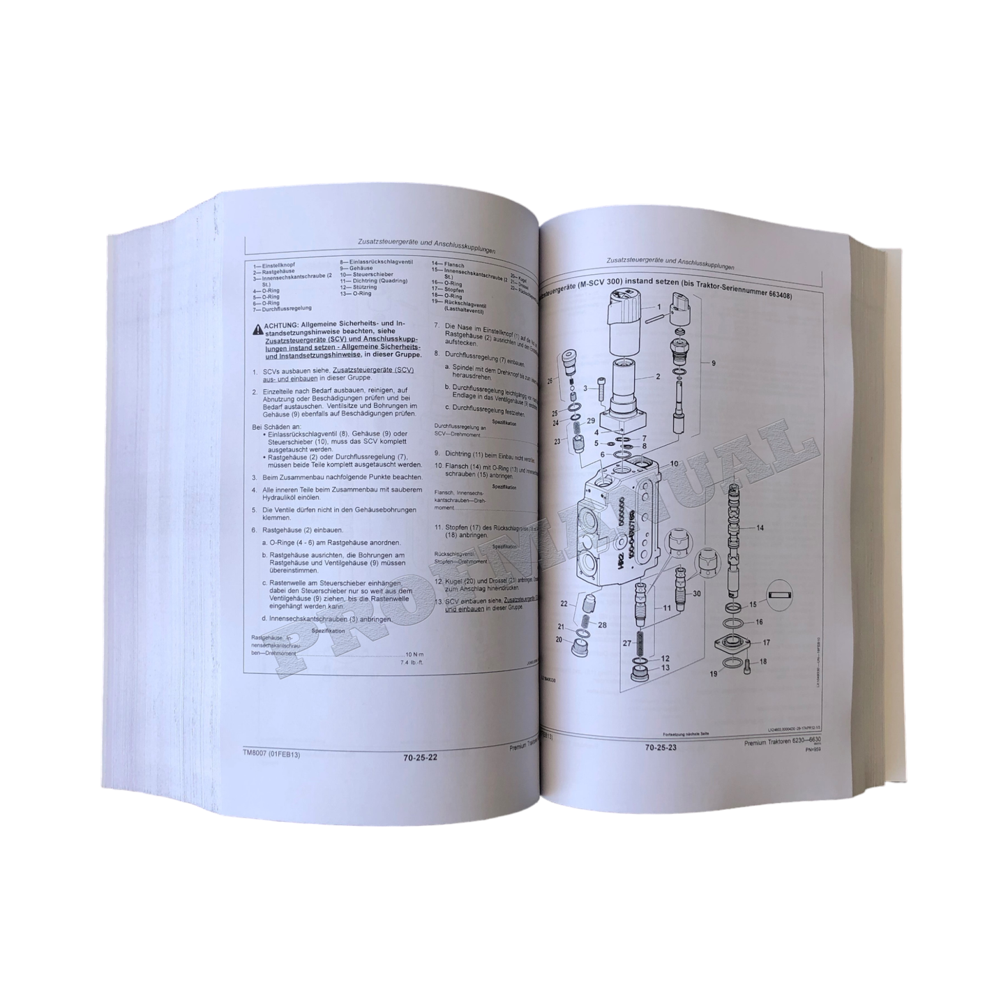 JOHN DEERE 6230 6330 6430 6530 6630 PREMIUM TRAKTOR REPARATURHANDBUCH