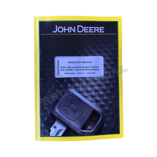 JOHN DEERE 9430 9530 9630 TRAKTOR BEDIENUNGSANLEITUNG 022000-