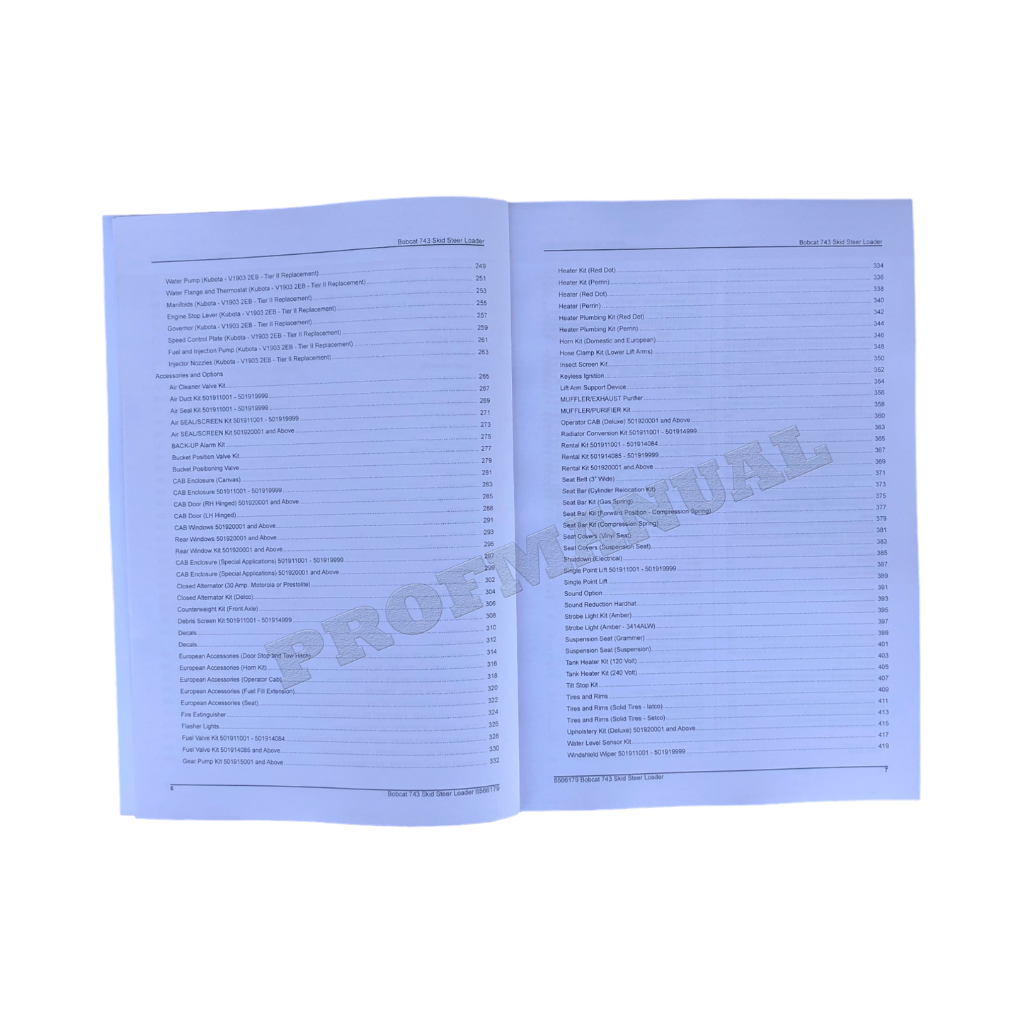 Bobcat 743 Kompaktlader Ersatzteilkatalog Handbuch 501911001-