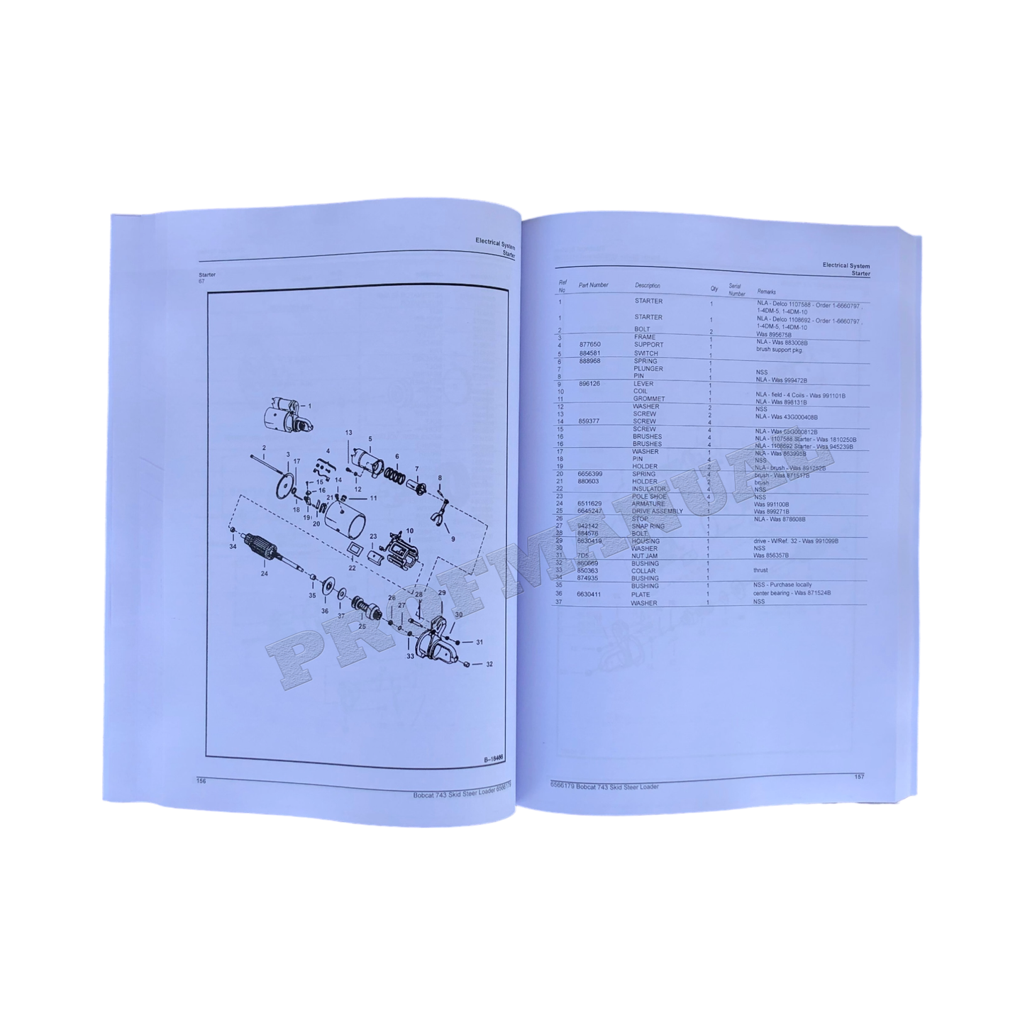 Bobcat 743 Kompaktlader Ersatzteilkatalog Handbuch 501911001-