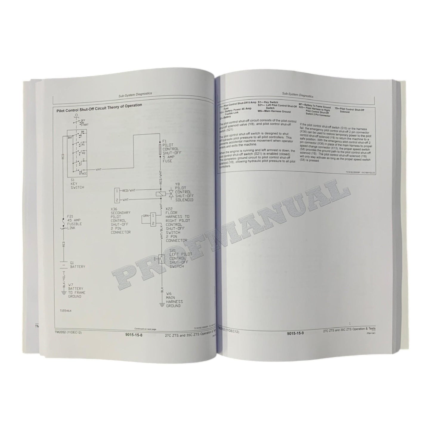 JOHN DEERE 27CZTS 35CZTS BAGGERBETRIEBSTEST SERVICEHANDBUCH