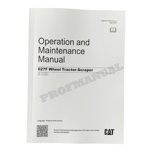 Caterpillar 627F Wheel Tractor Scraper Operators Maintenance Manual