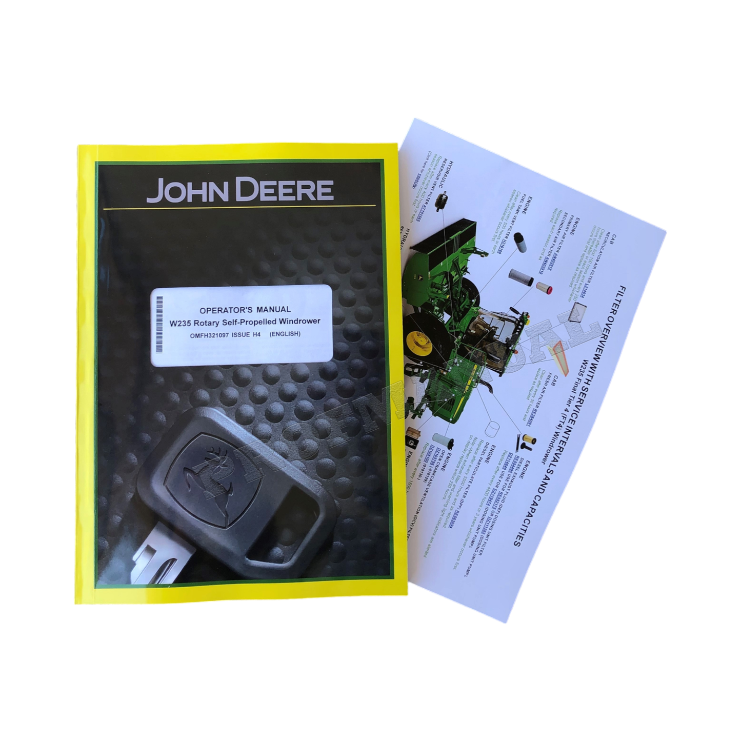 JOHN DEERE W235 WINDROWER OPERATORS MANUAL + !BONUS!